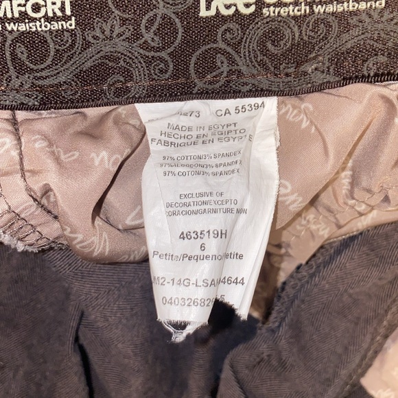 Lee Comfort Stretch slacks brownish Size 6 - Picture 6 of 7